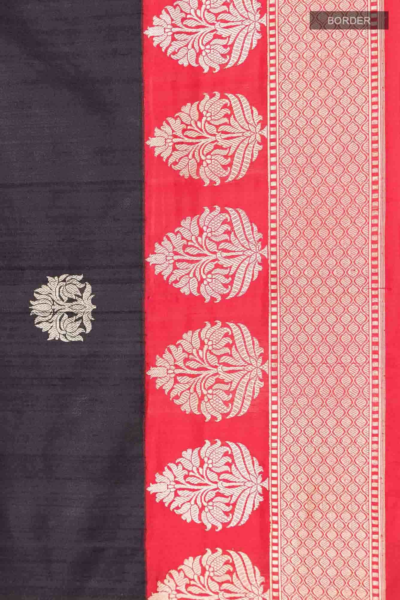 Black Banarasi Silk Saree