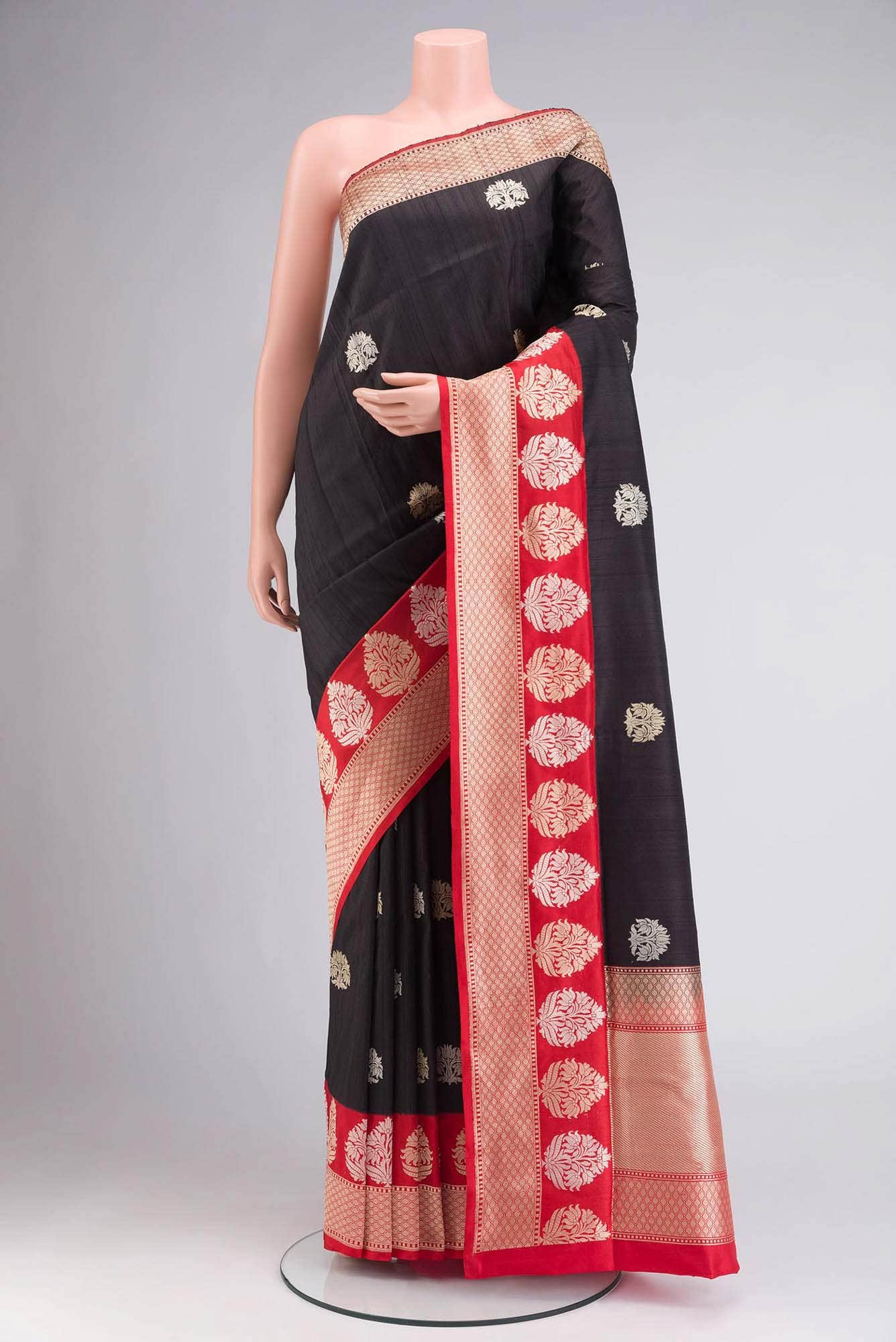 Black Banarasi Silk Saree