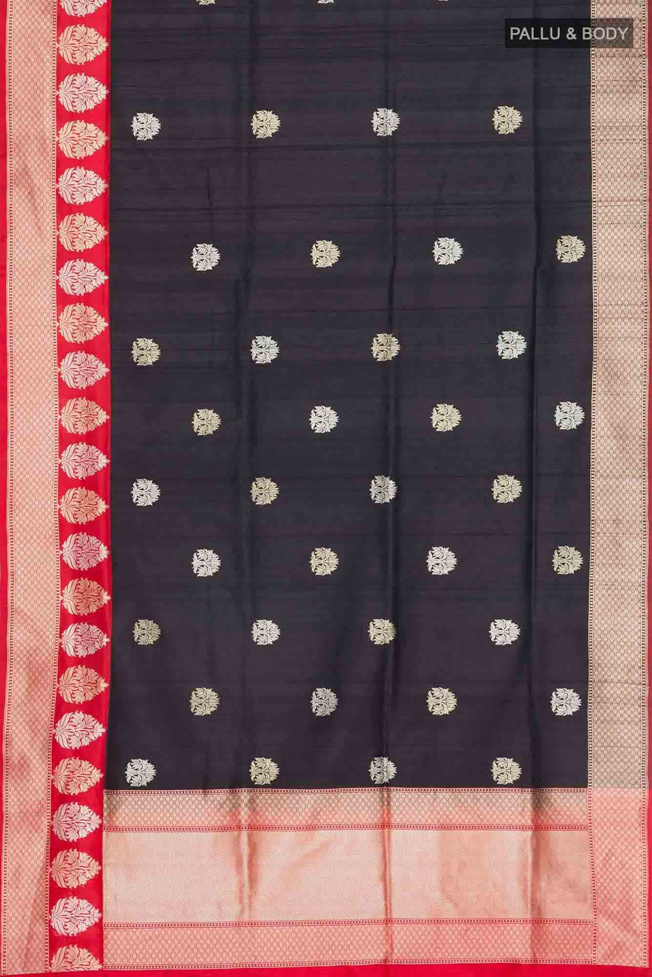 Black Banarasi Silk Saree