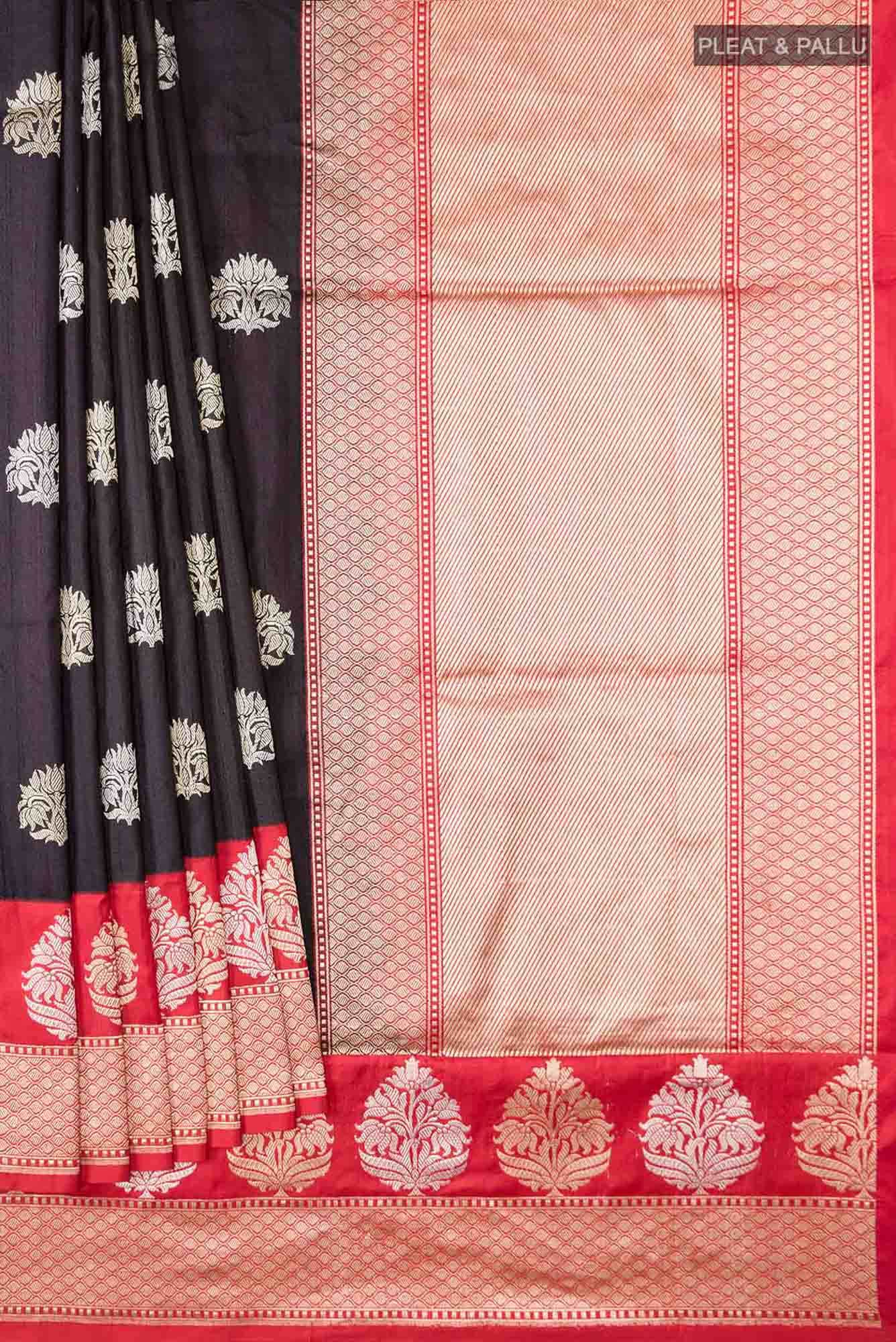 Black Banarasi Silk Saree