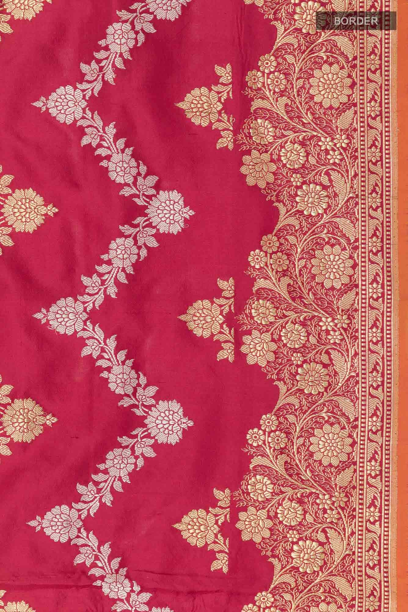 Maroon Banarasi Silk Saree