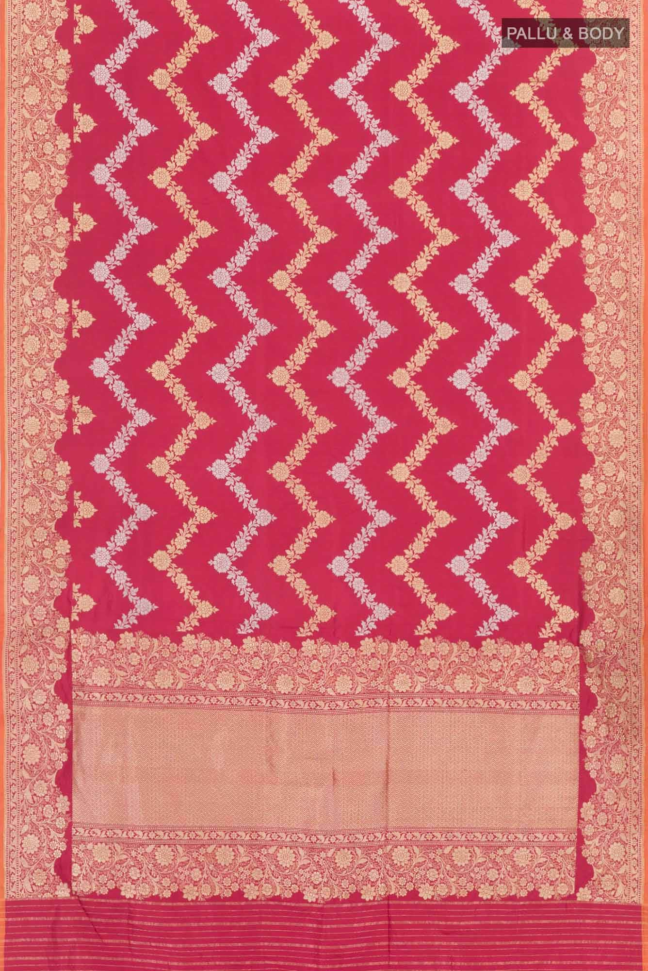 Maroon Banarasi Silk Saree