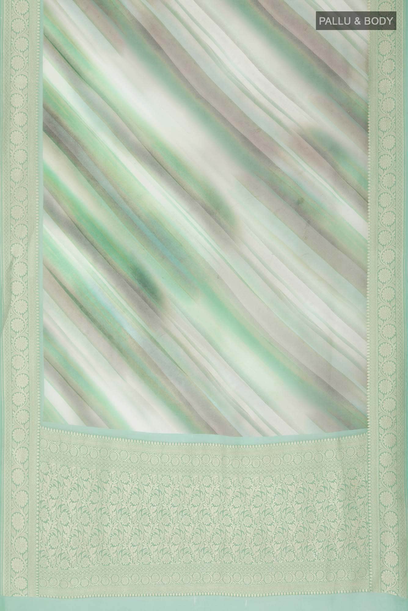 Green Banarasi Georgette Saree