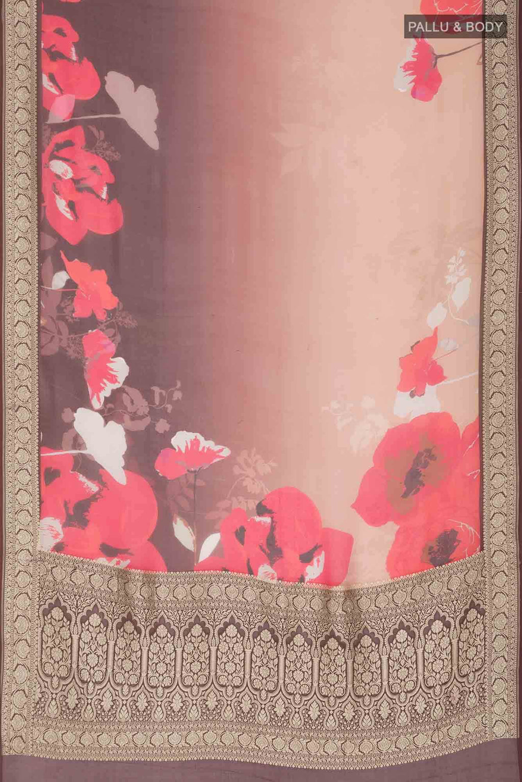 Brown Banarasi Georgette Saree