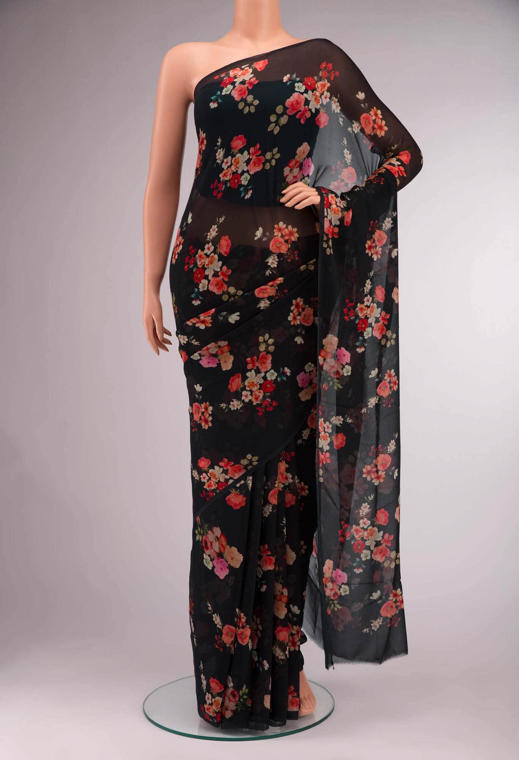 Black Chiffon Saree