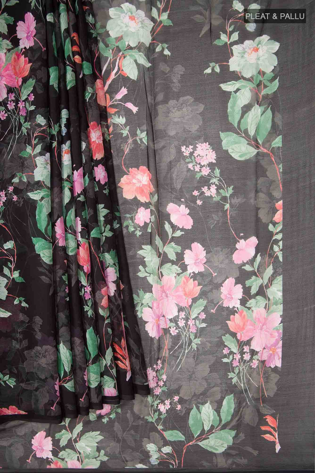 Black Chiffon Saree