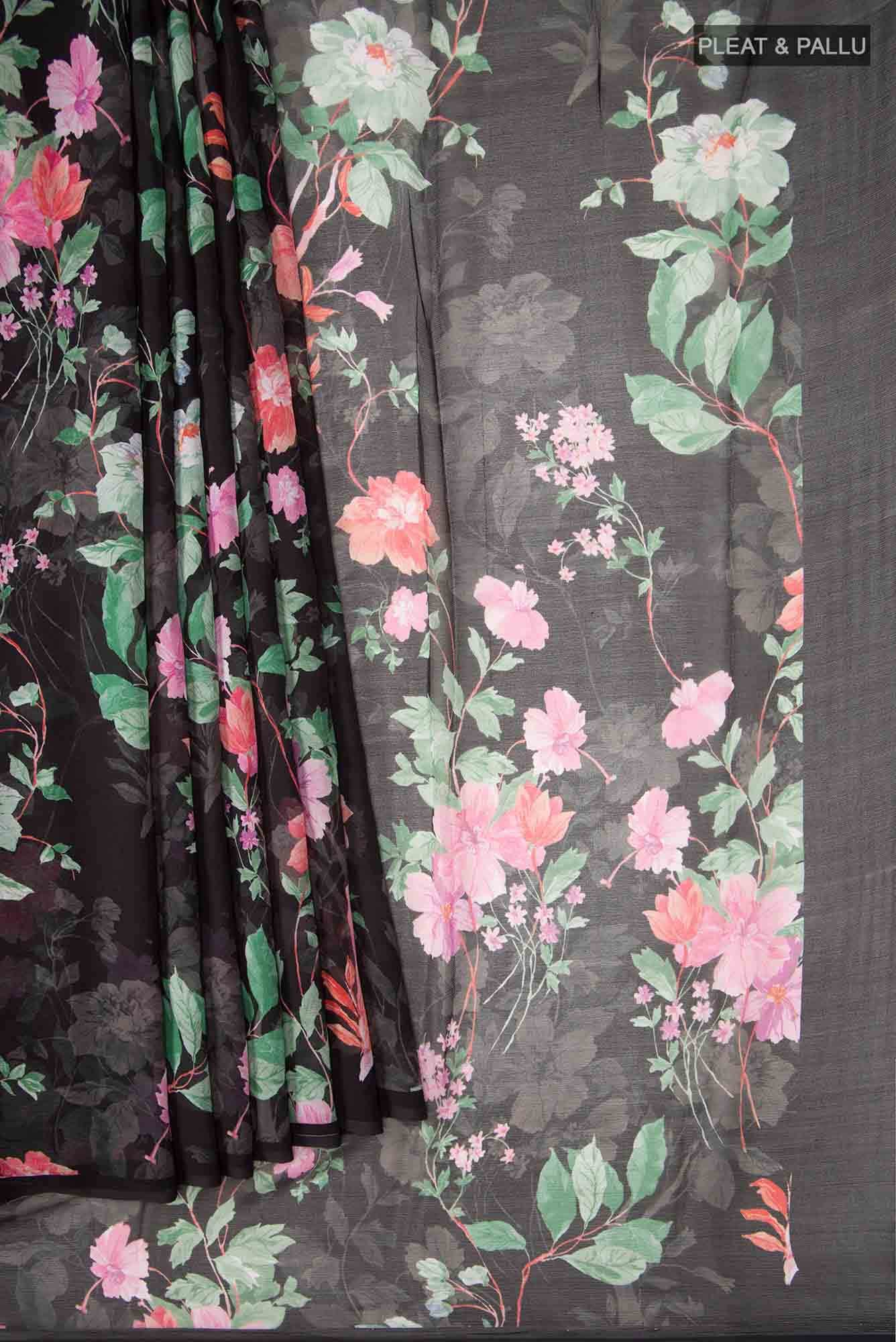 Black Chiffon Saree