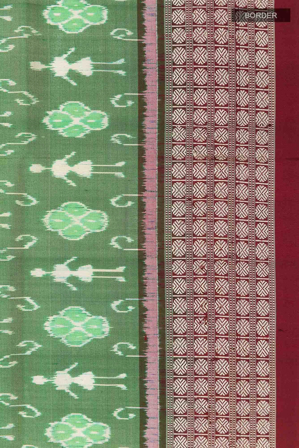 Green Orissa Ikat Saree