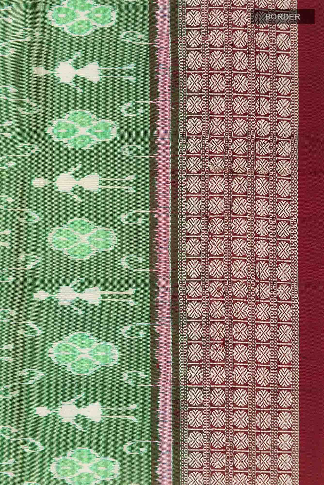 Green Orissa Ikat Saree