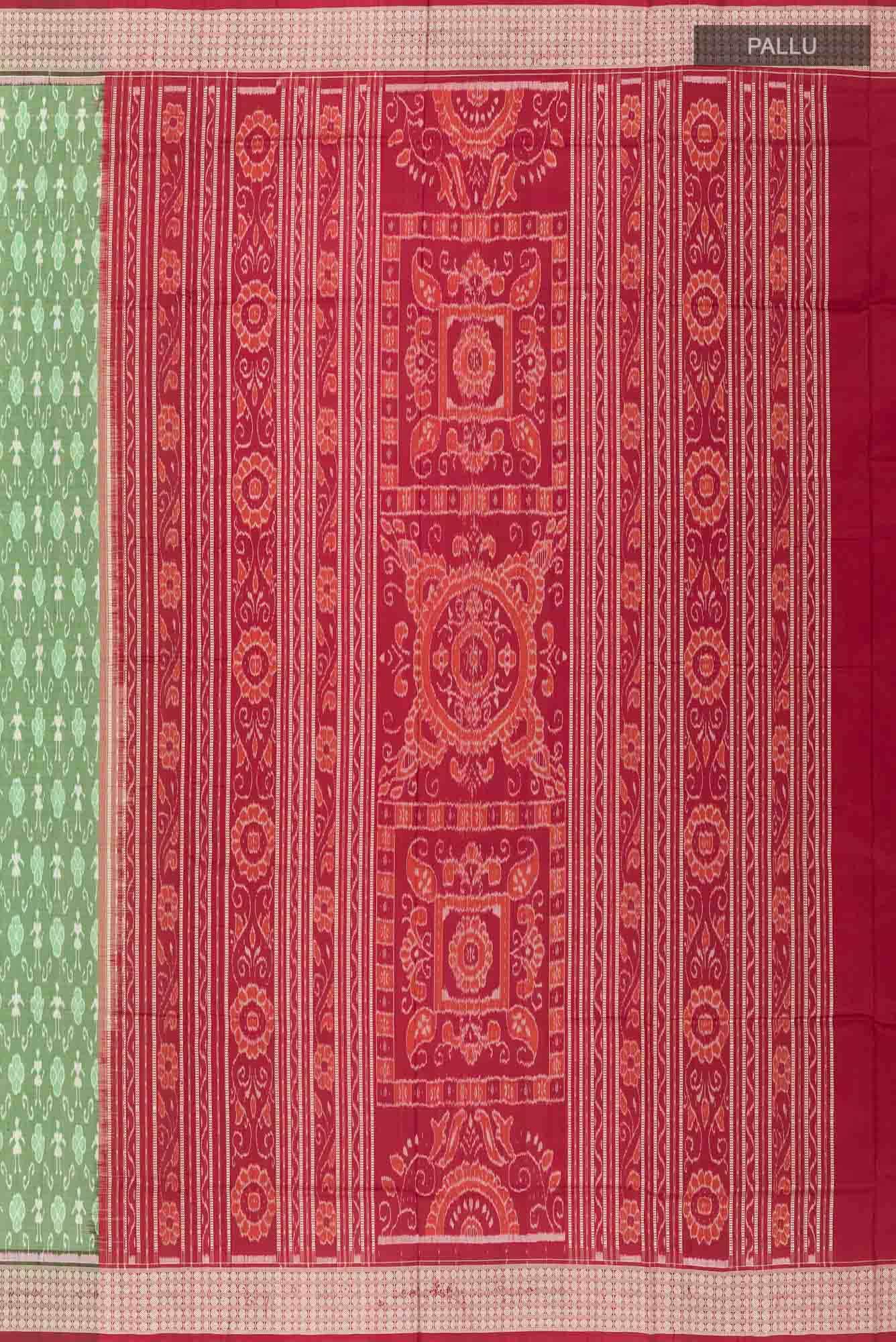 Green Orissa Ikat Saree