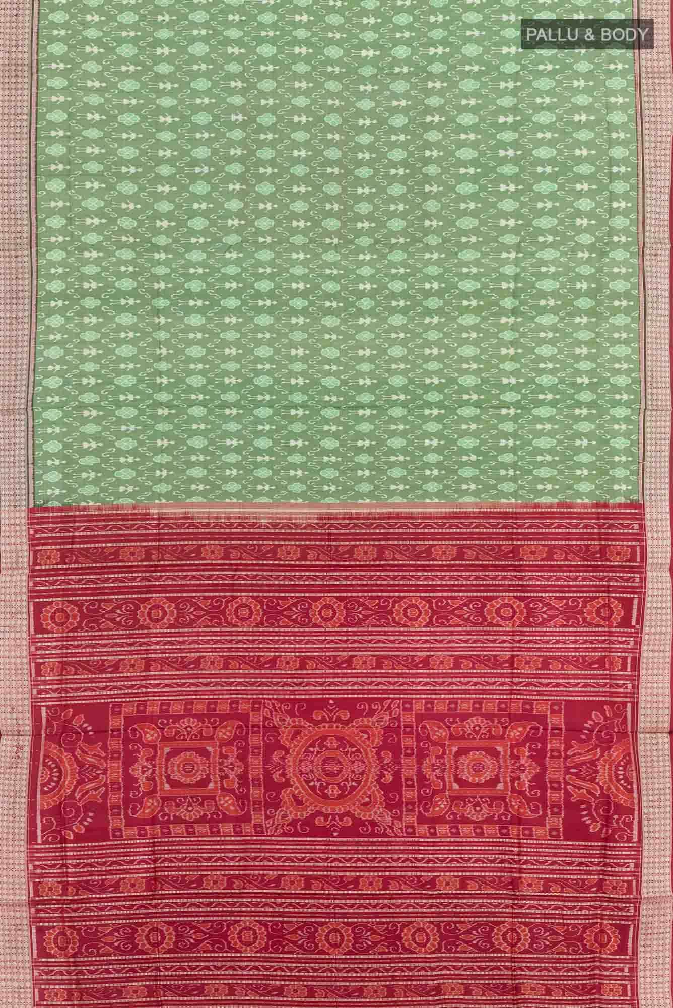 Green Orissa Ikat Saree