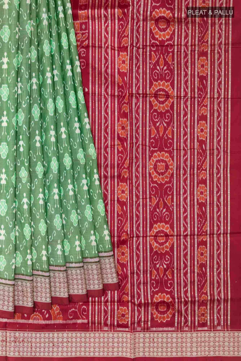 Green Orissa Ikat Saree