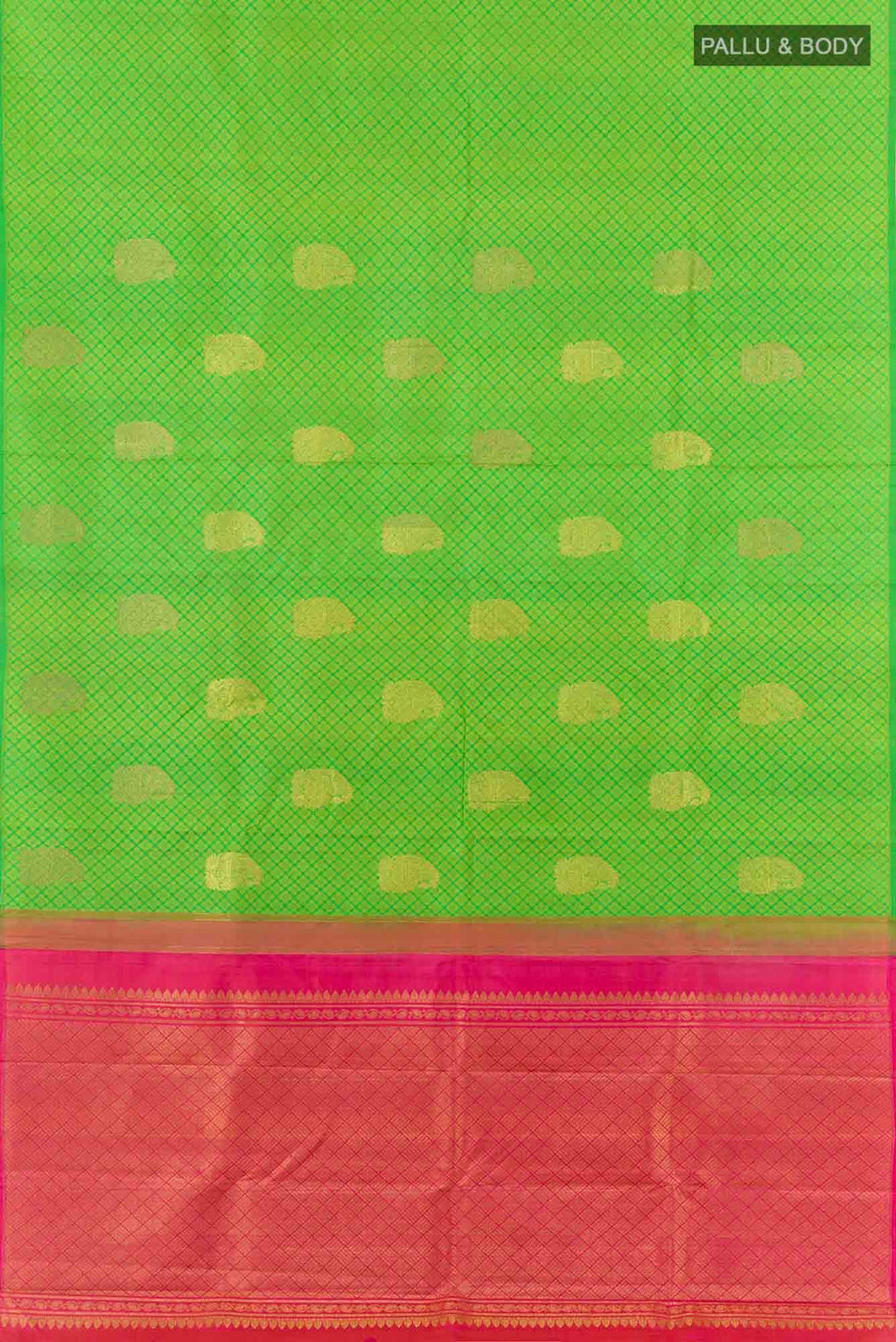 Pure Silk Pure Zari Green Kanchipuram Saree