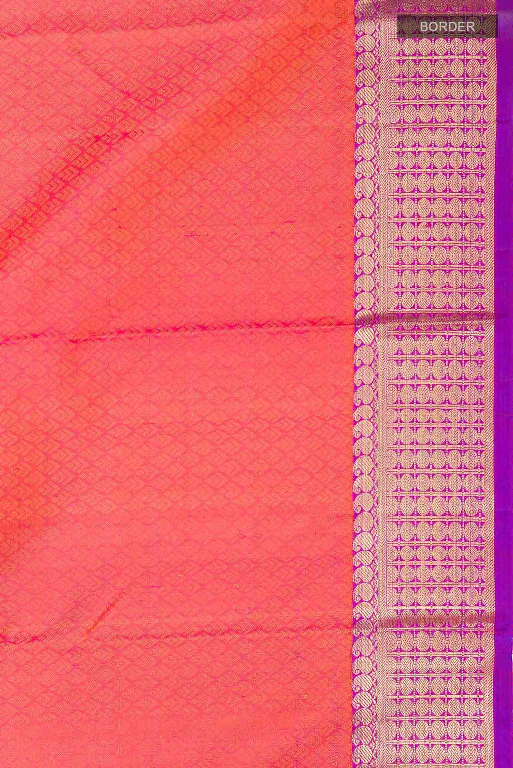 Pure Silk Pure Zari Pink Dual Tone Kanchipuram Saree