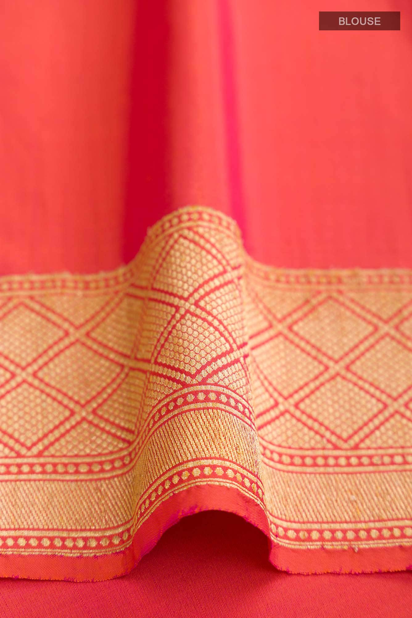Pink With Orange Dual Tone Banarasi Silk Saree
