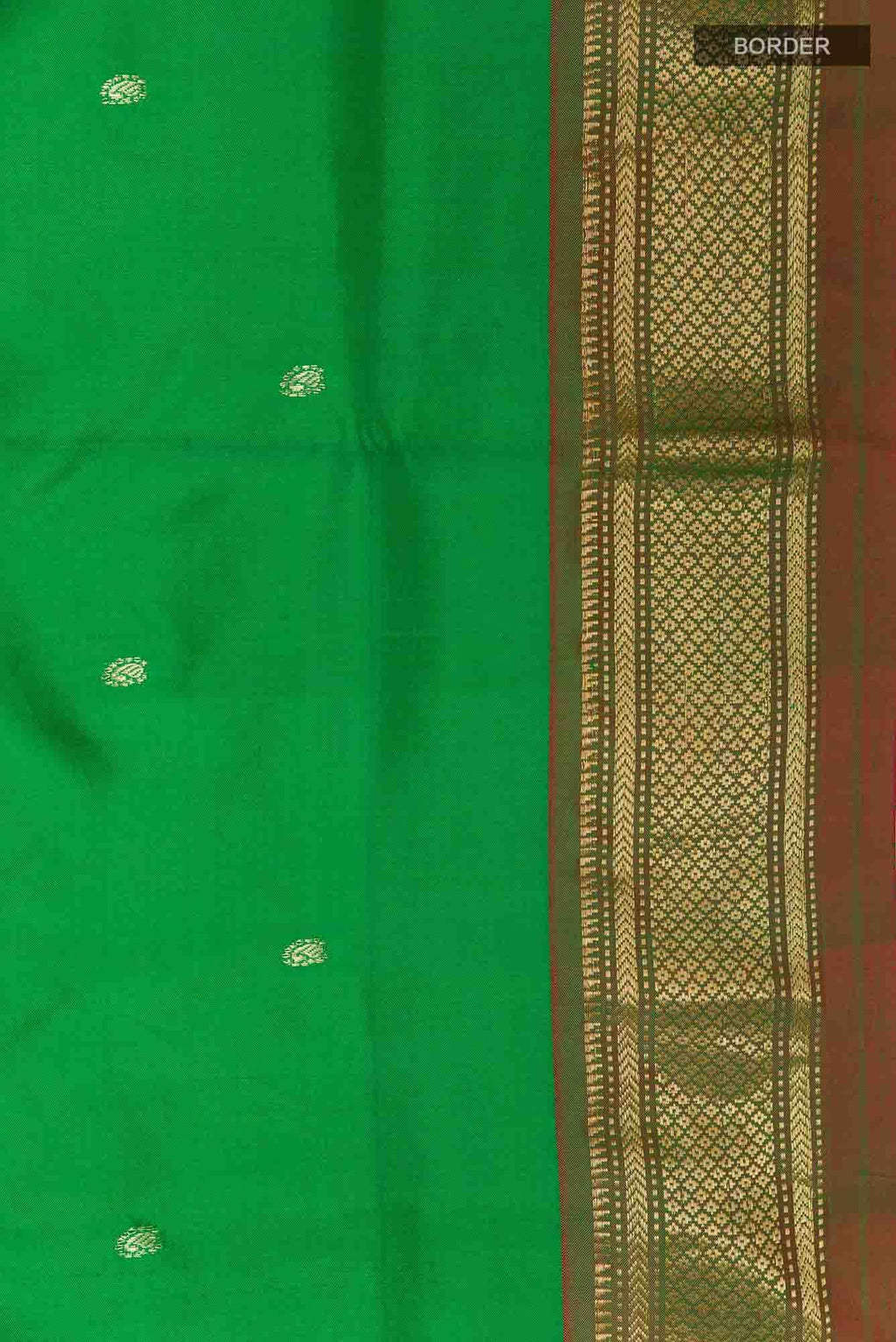 Green Dual Tone Paithani Silk Saree