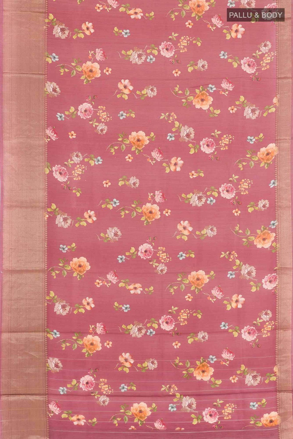 Light Magenta Tussar Saree