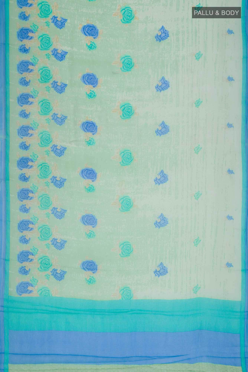 Green Chiffon Saree