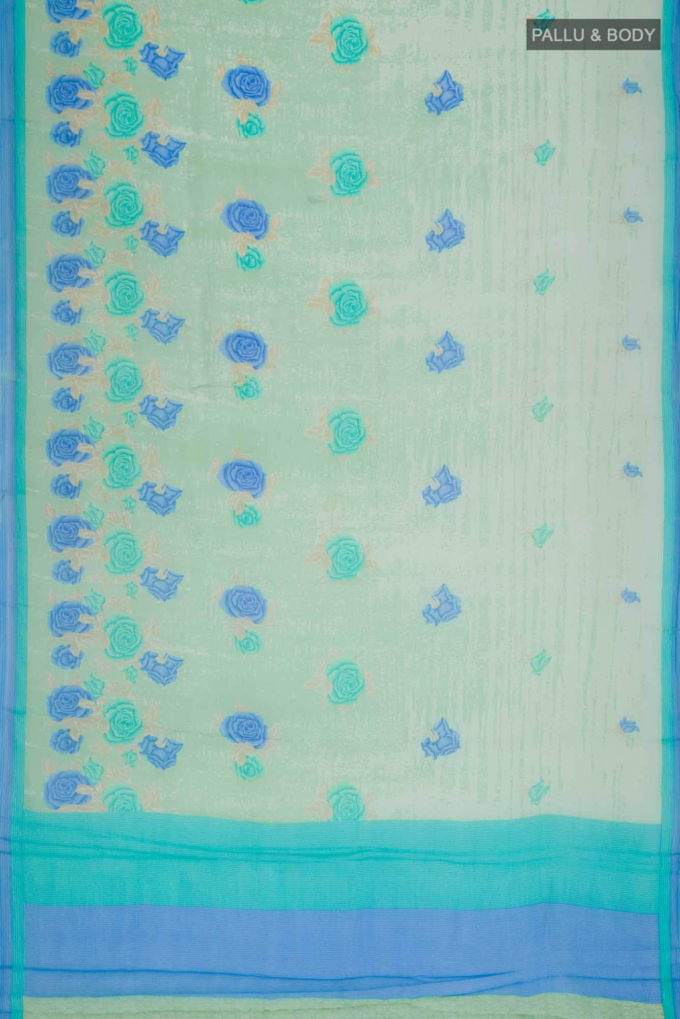 Green Chiffon Saree
