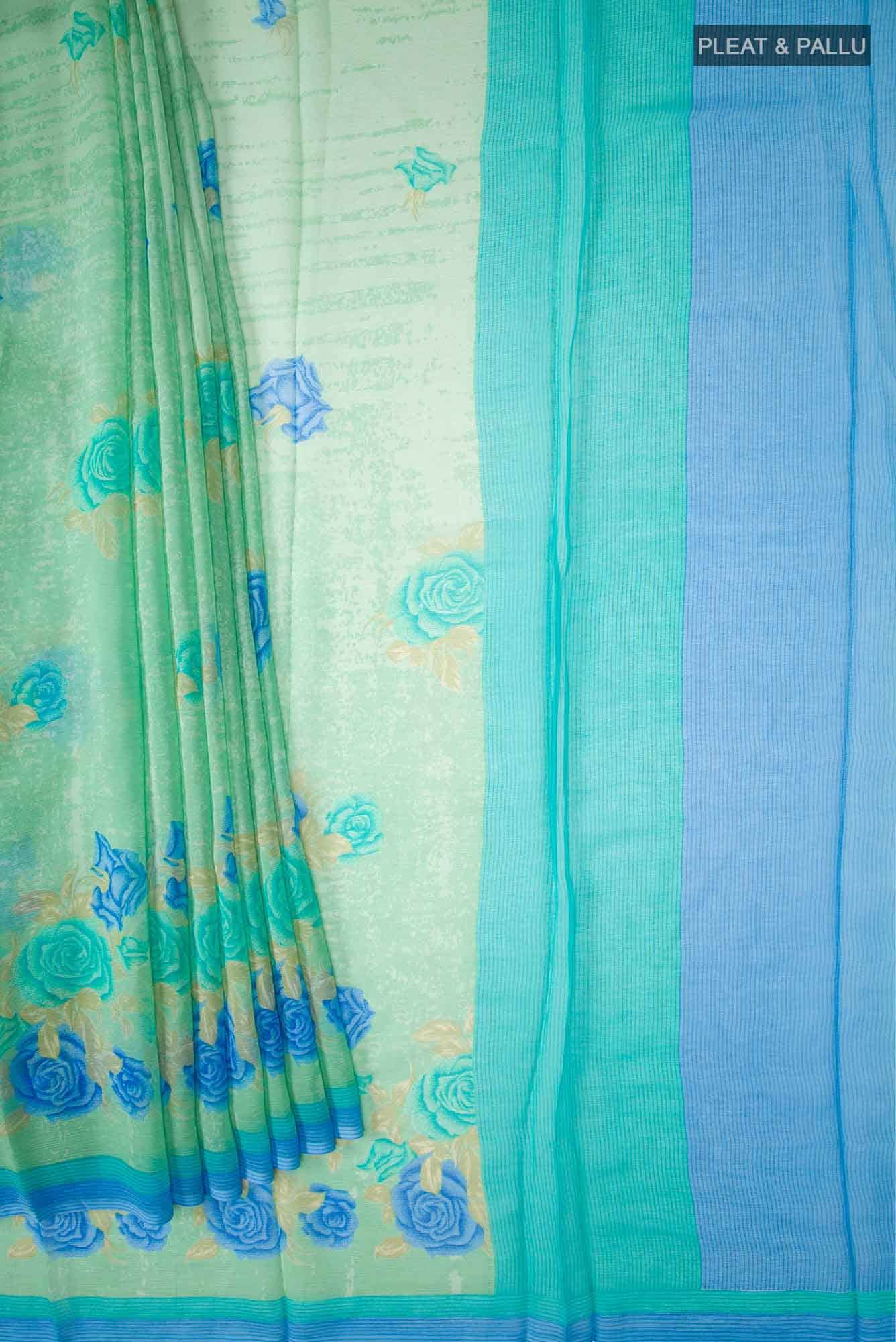 Green Chiffon Saree