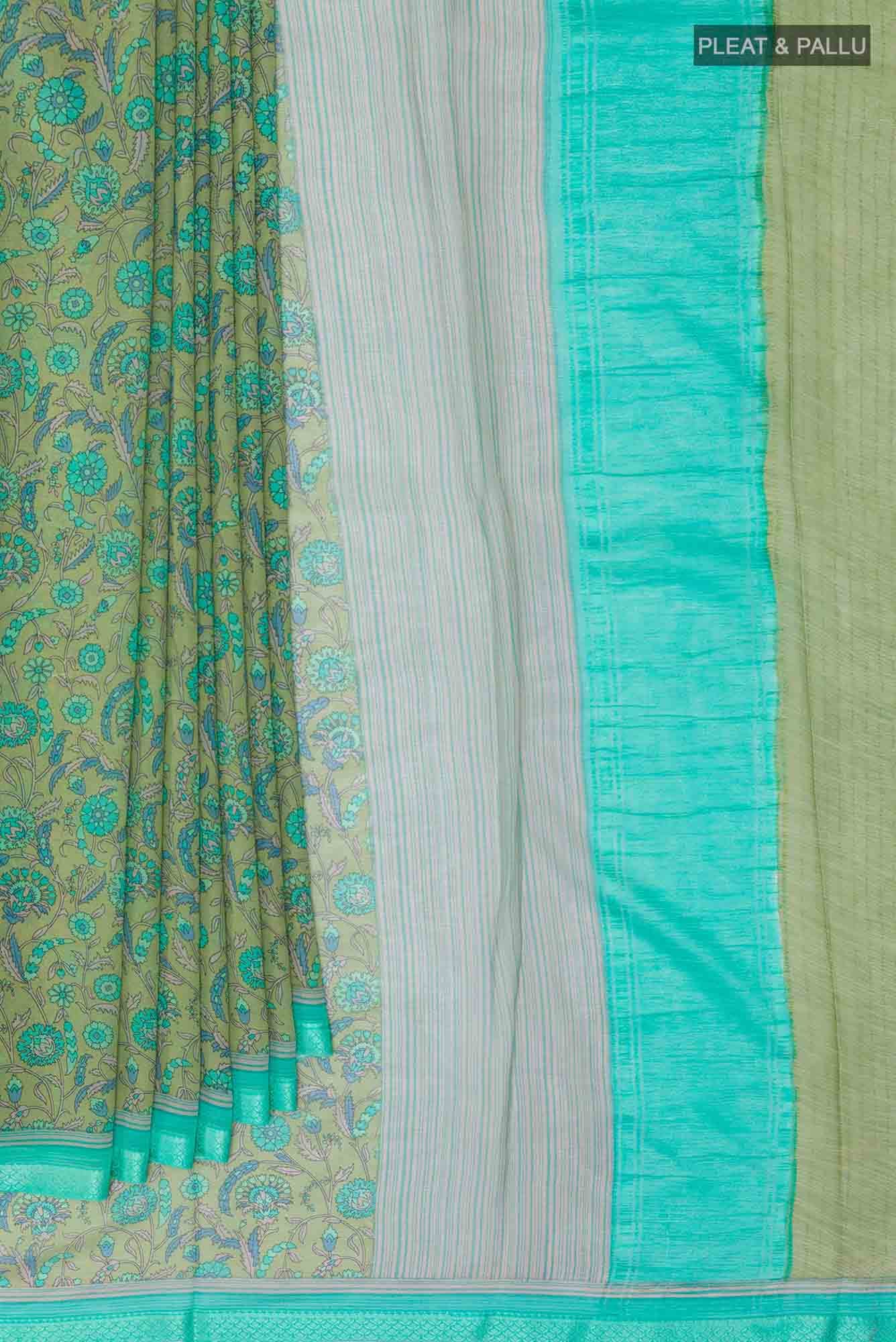 Green Chiffon Saree