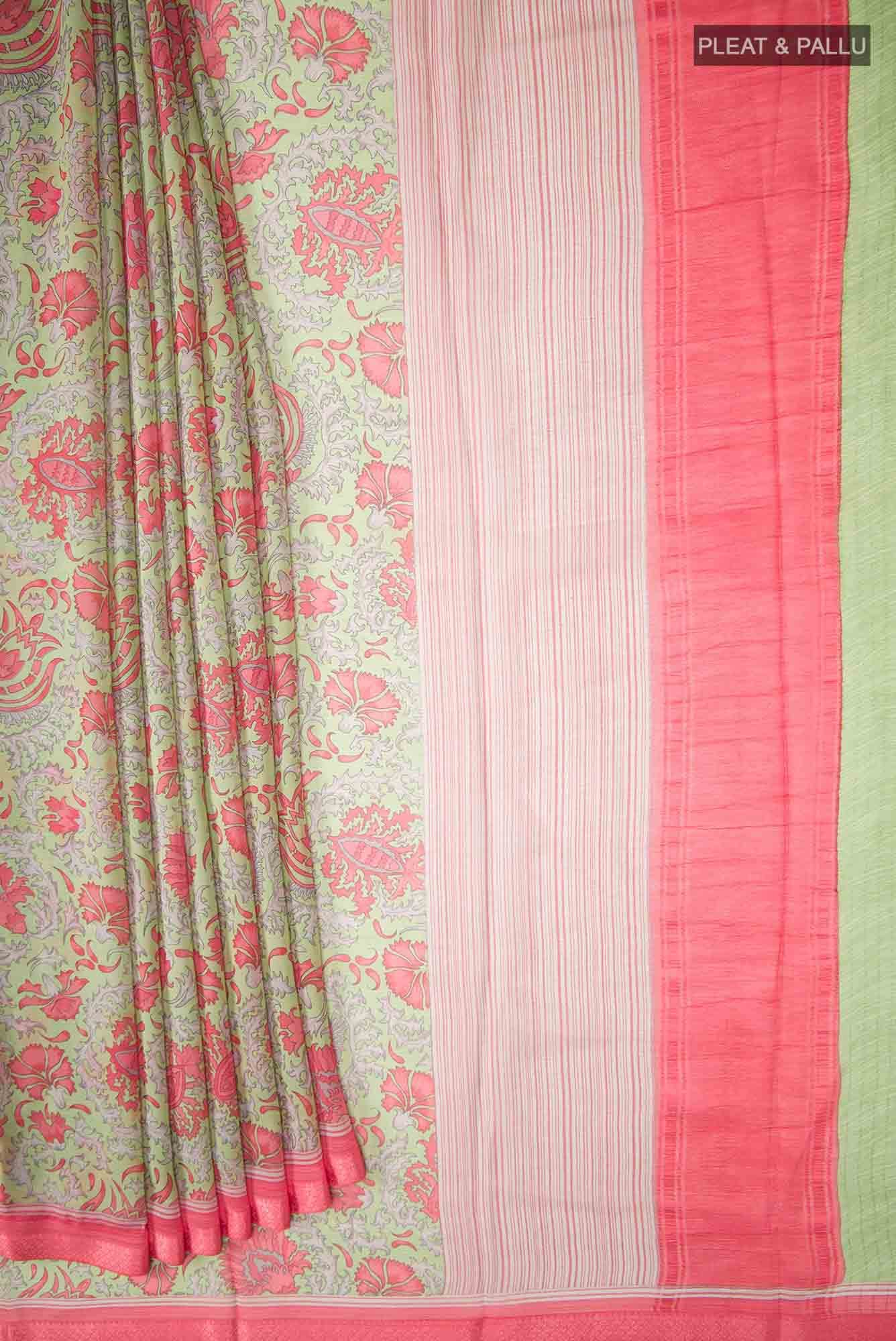Sage Green Chiffon Saree