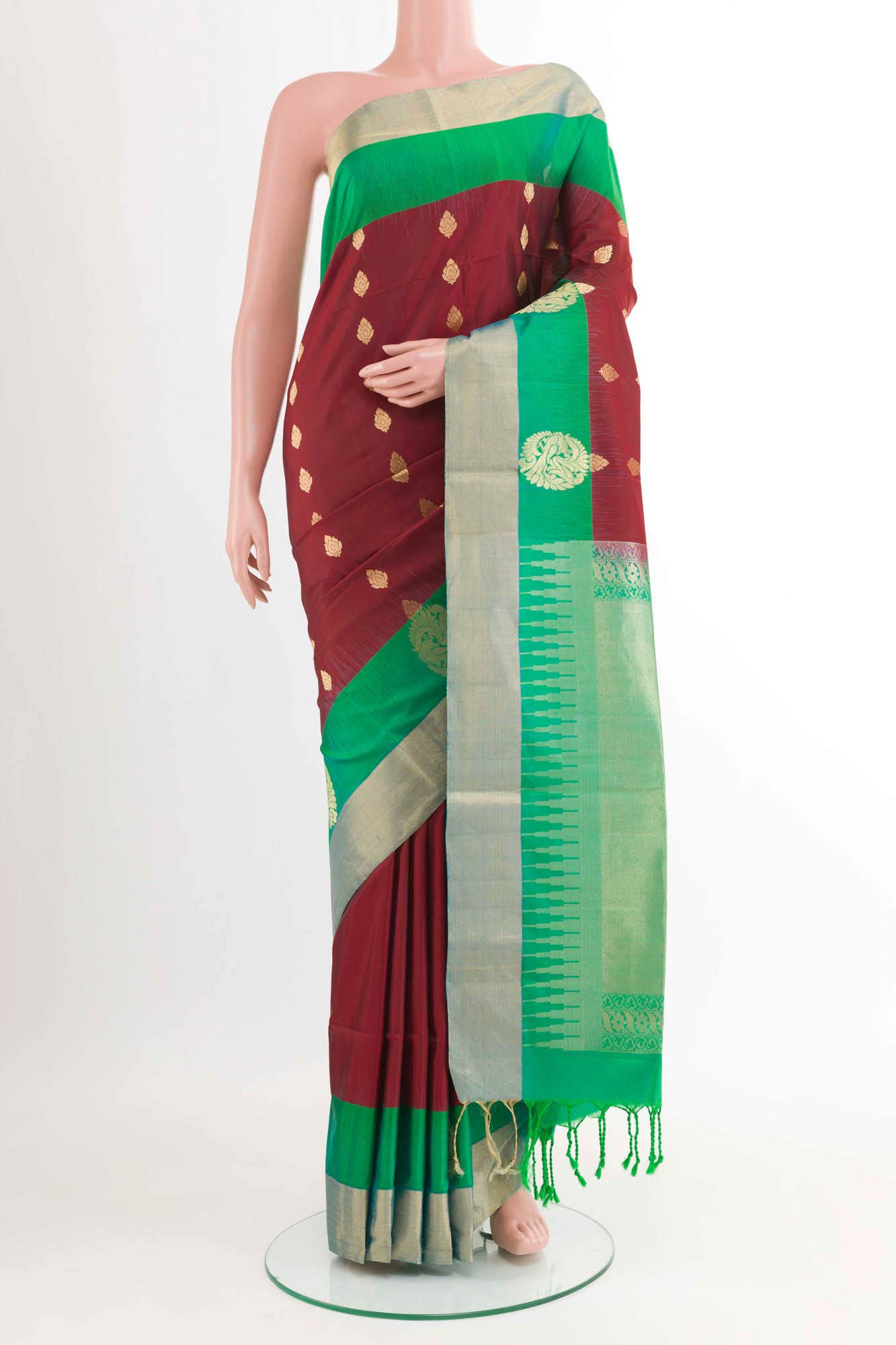 Maroon Soft Silk Saree