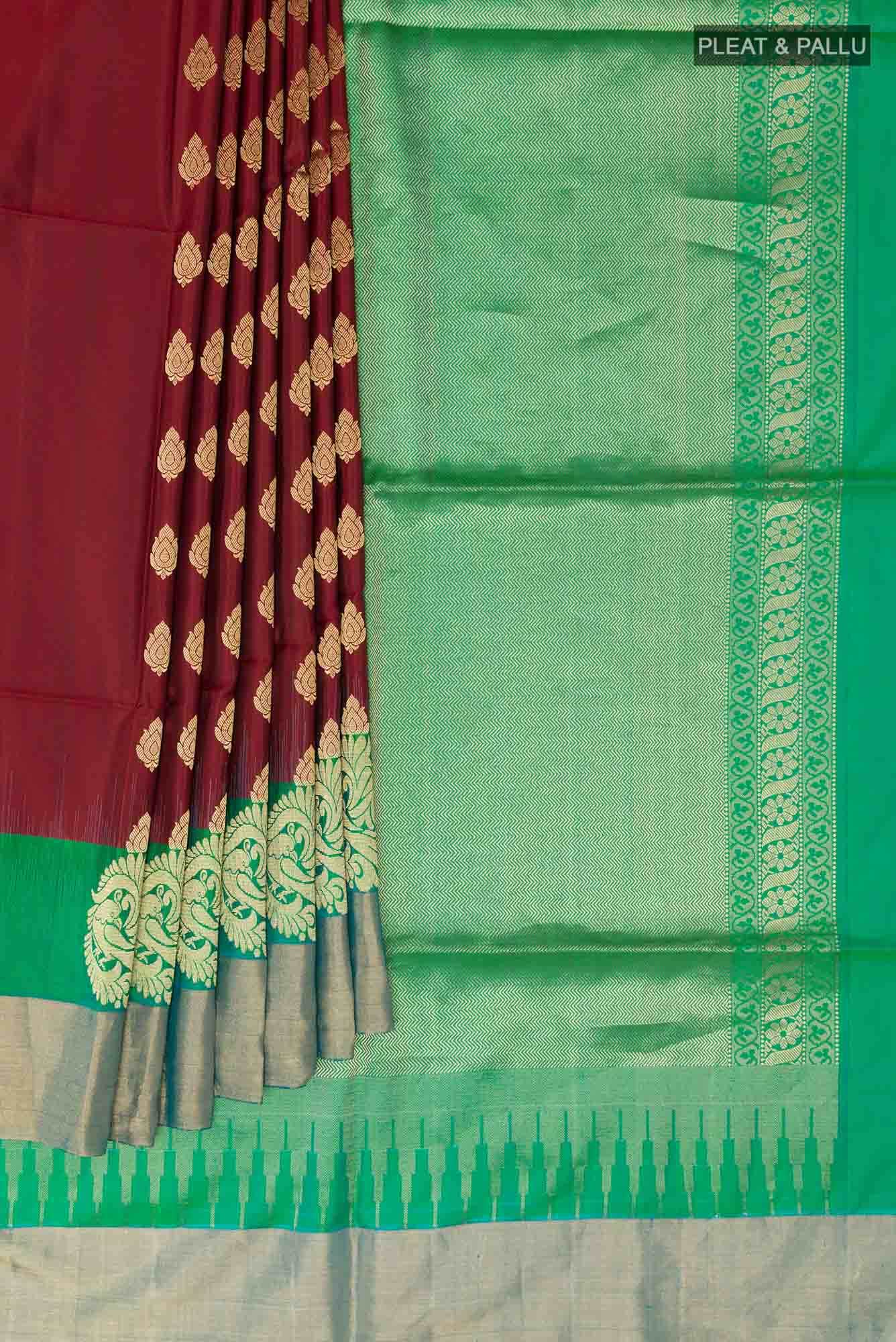 Maroon Soft Silk Saree