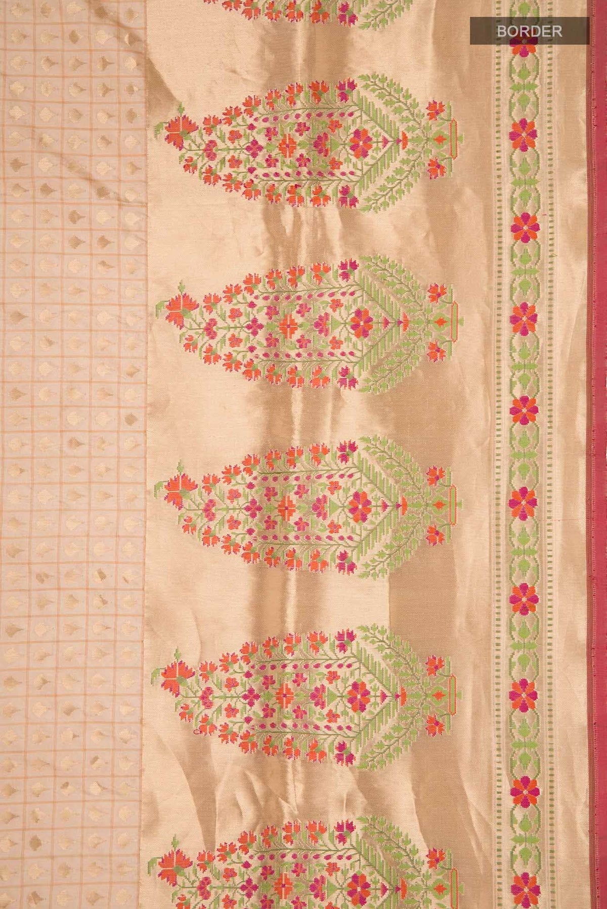 Sandal Banarasi Silk Saree