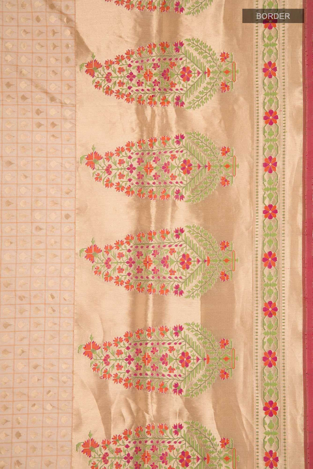 Sandal Banarasi Silk Saree