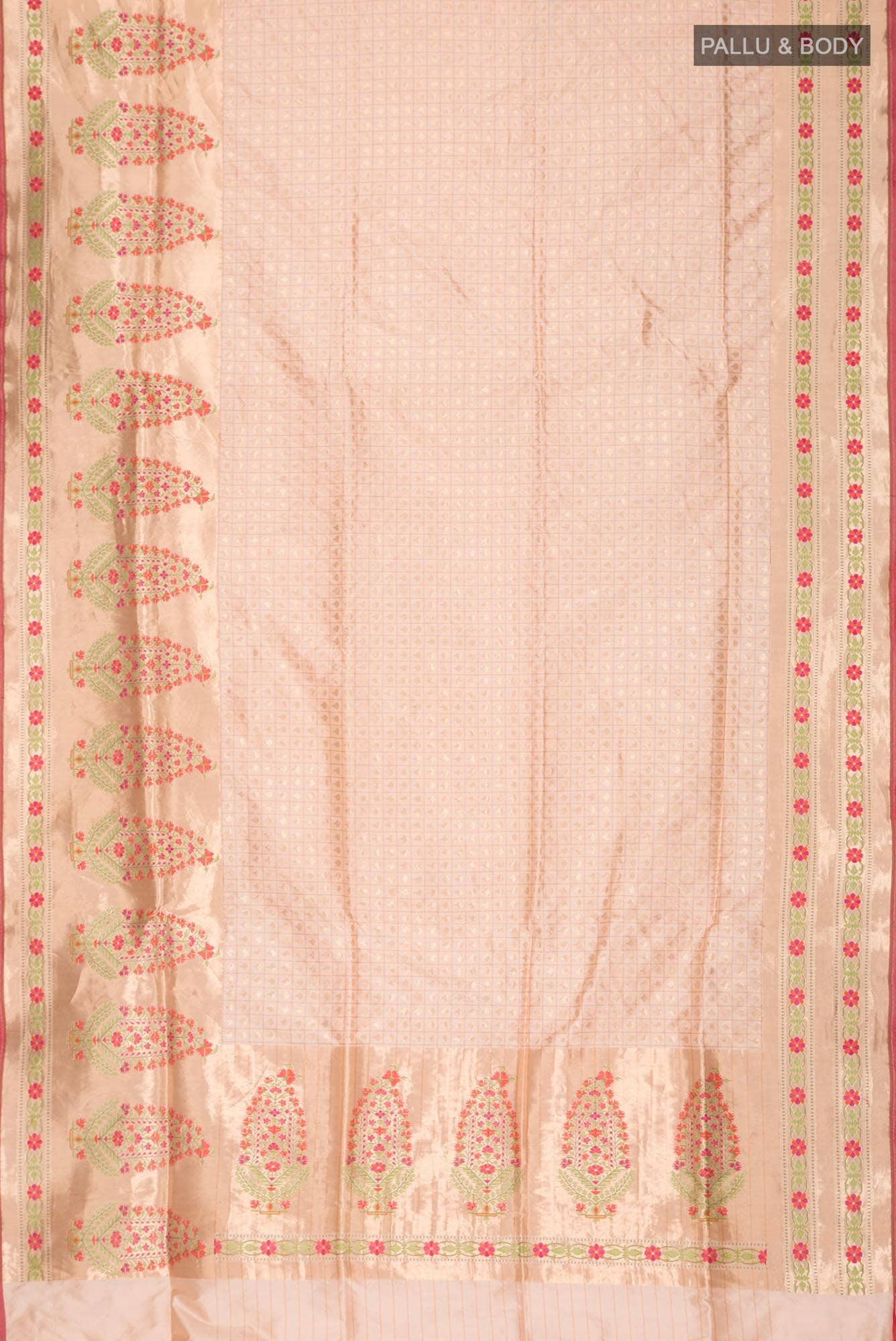 Sandal Banarasi Silk Saree