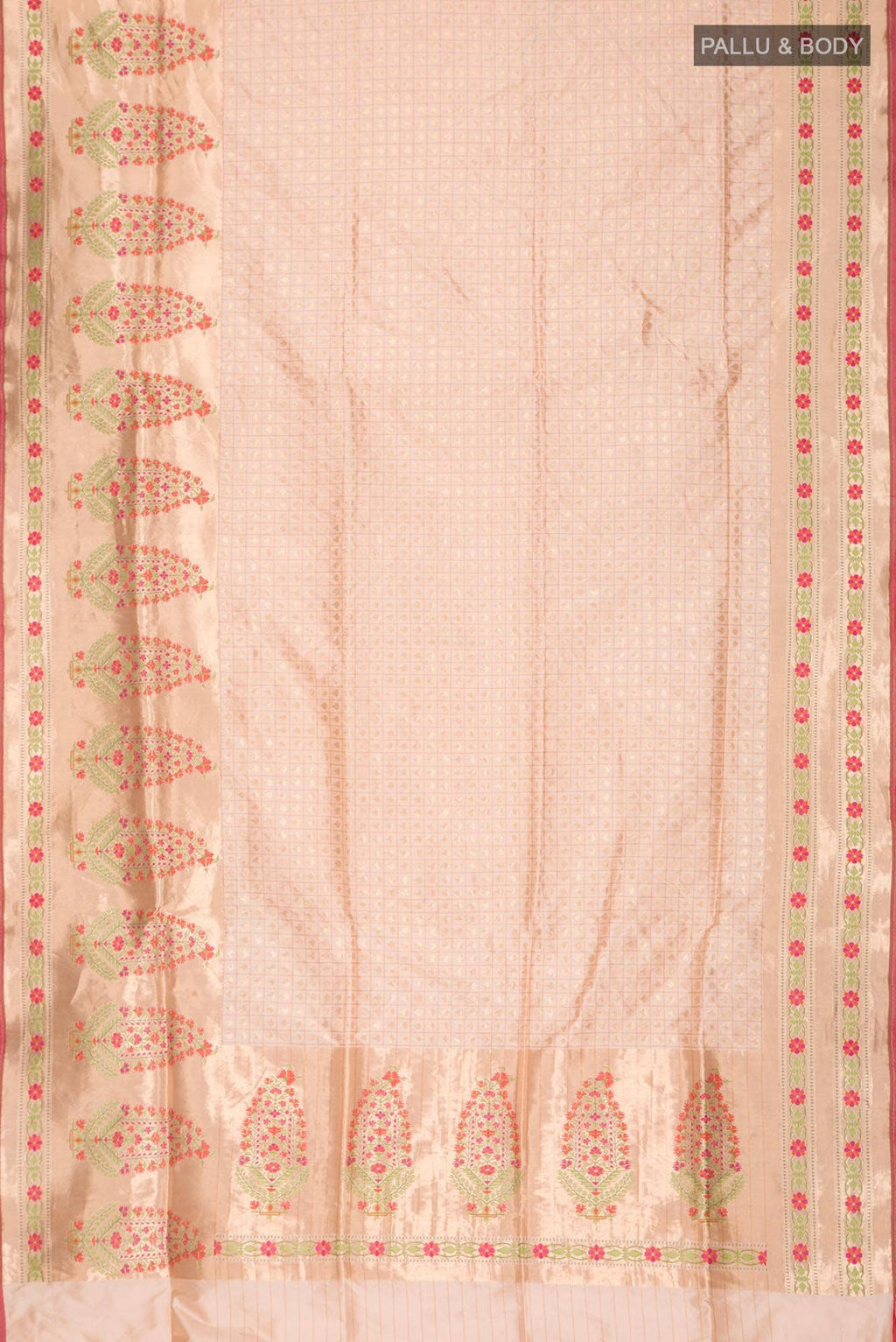 Sandal Banarasi Silk Saree
