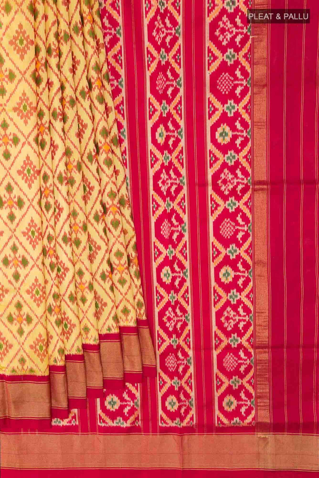 Beige Pochampally Silk Saree