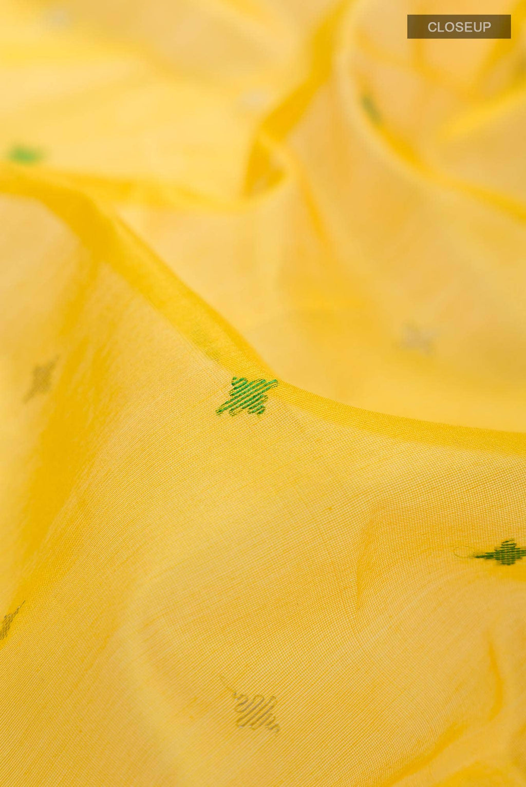 Yellow Chanderi Silk Cotton Saree
