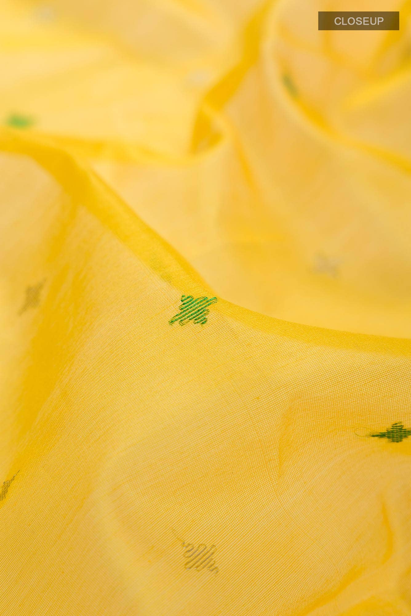 Yellow Chanderi Silk Cotton Saree