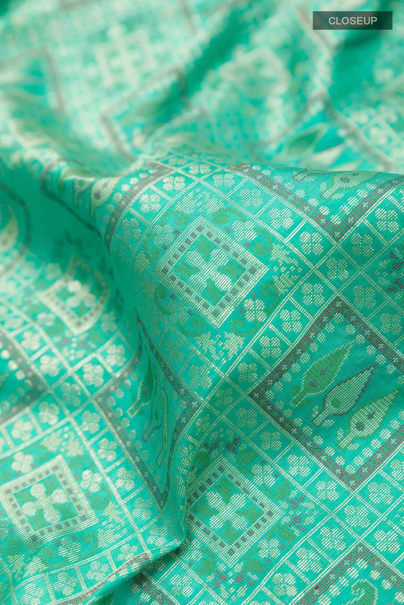 Light Blue Banarasi Silk Saree