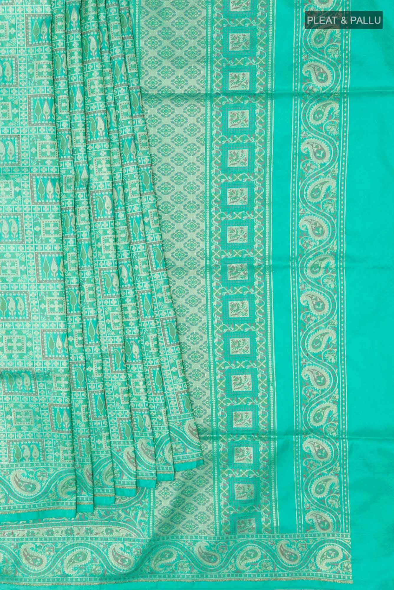 Light Blue Banarasi Silk Saree