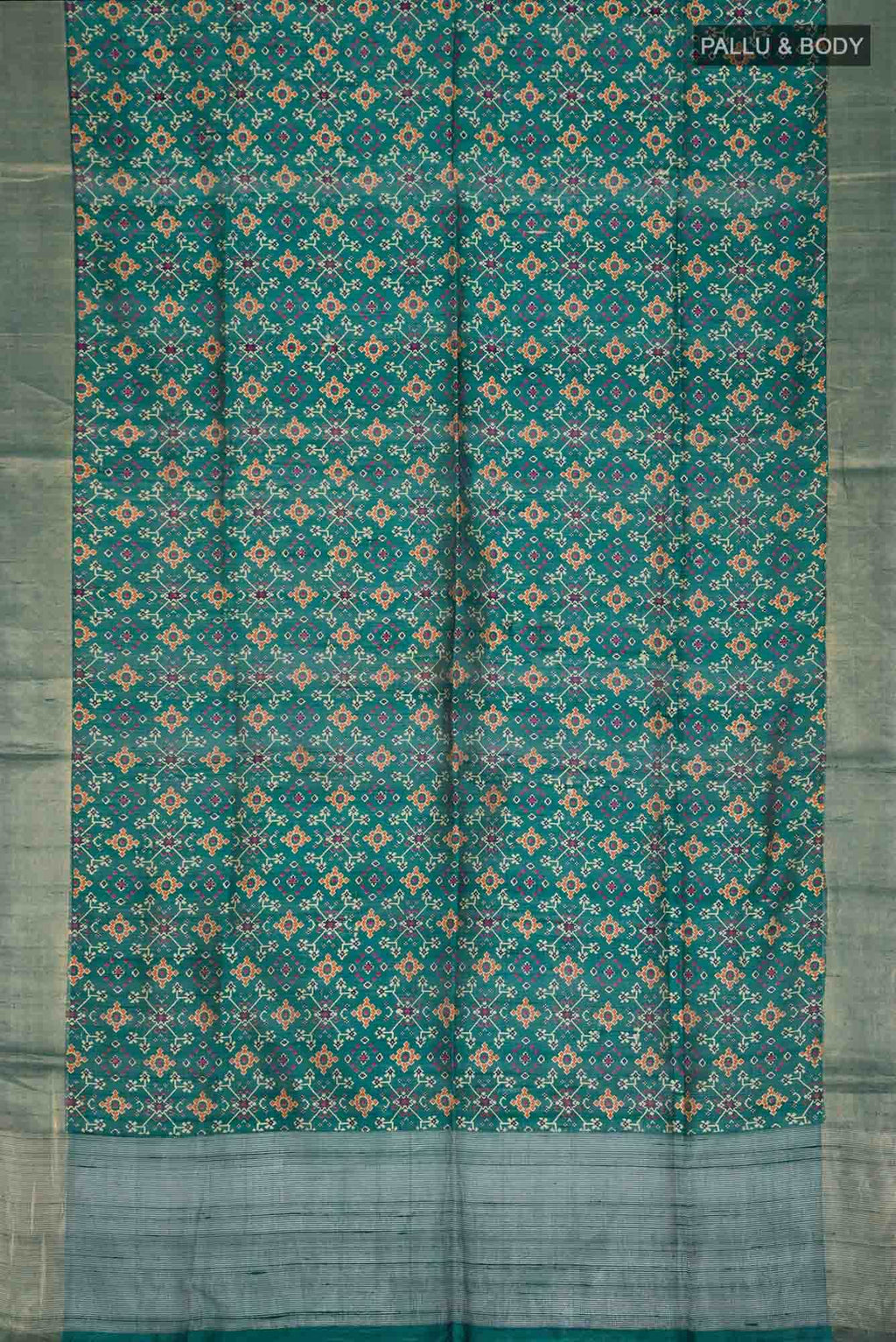 Green Tussar Silk Saree