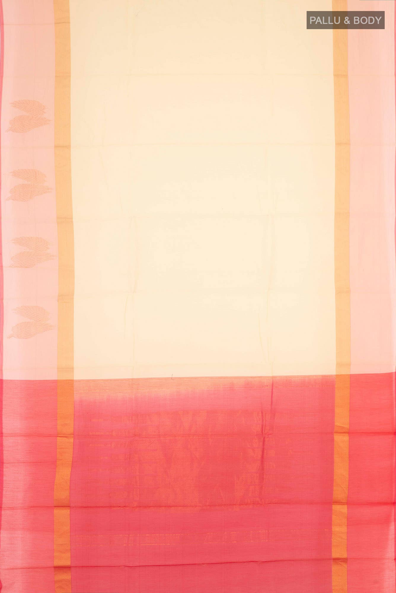Off White Blended Kora Cotton Saree