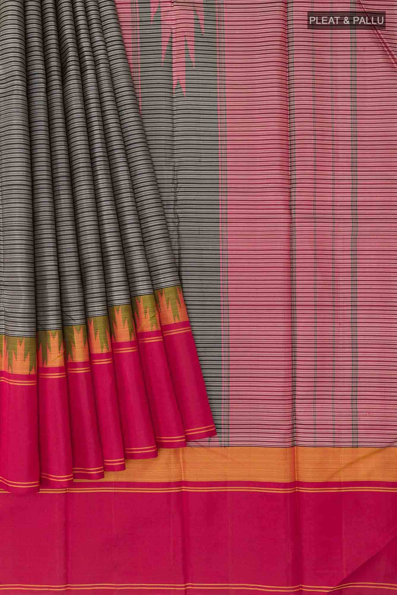 Black Kanchipuram Silk Saree