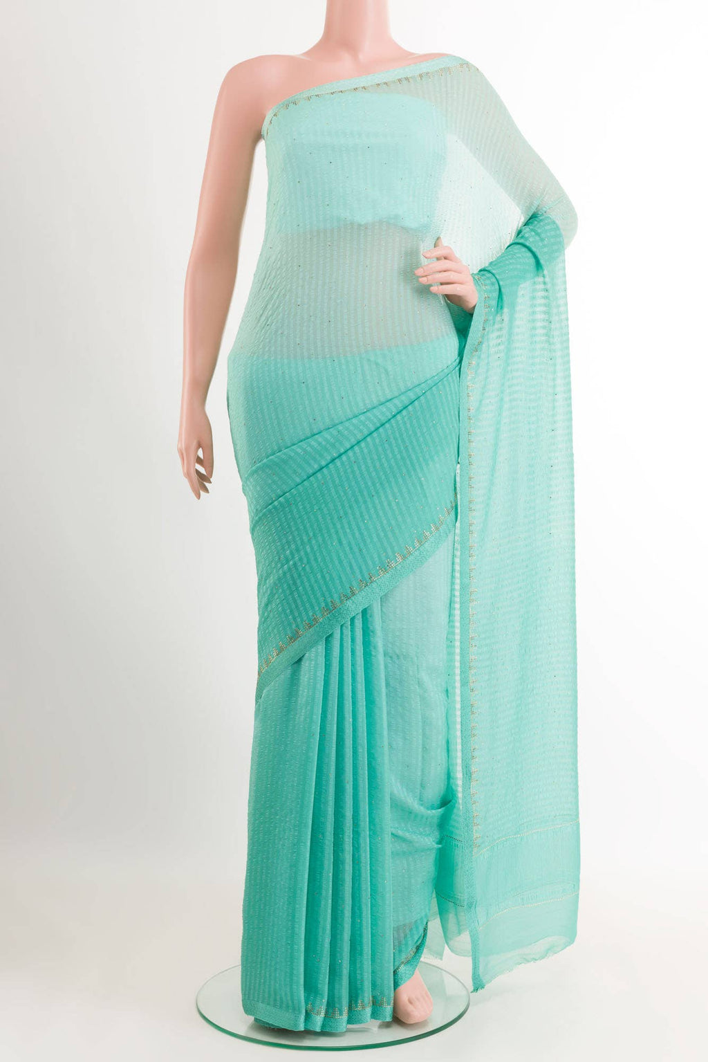 Blue Chiffon Saree