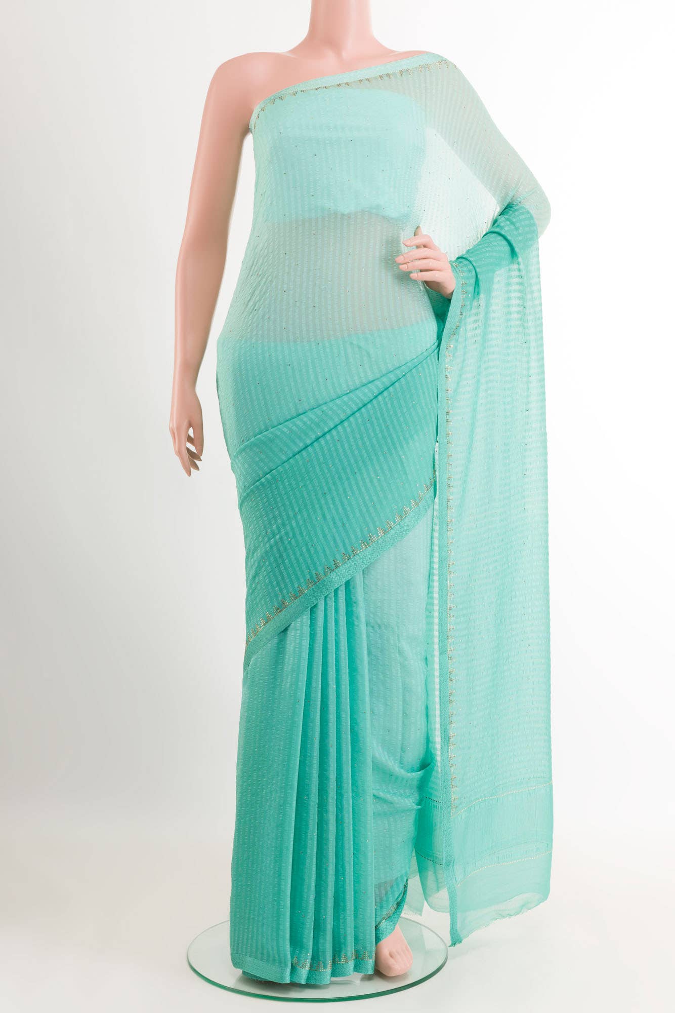 Blue Chiffon Saree