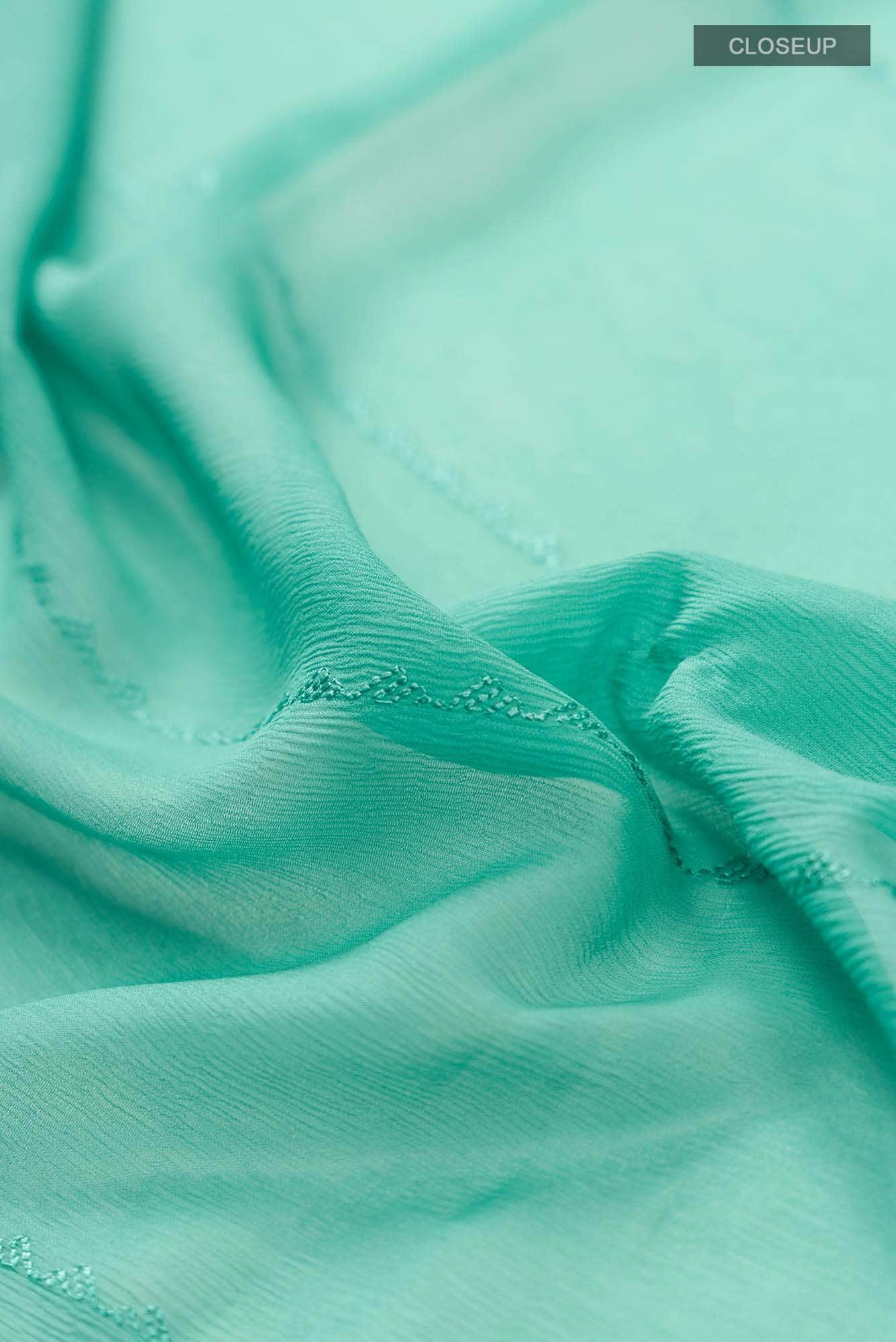 Green Chiffon Saree