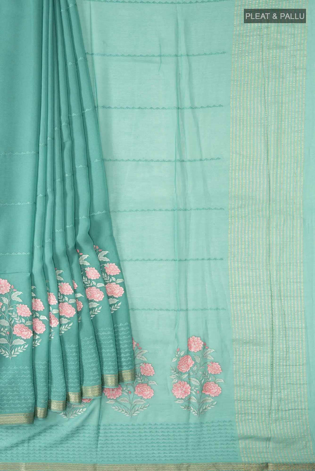 Green Chiffon Saree