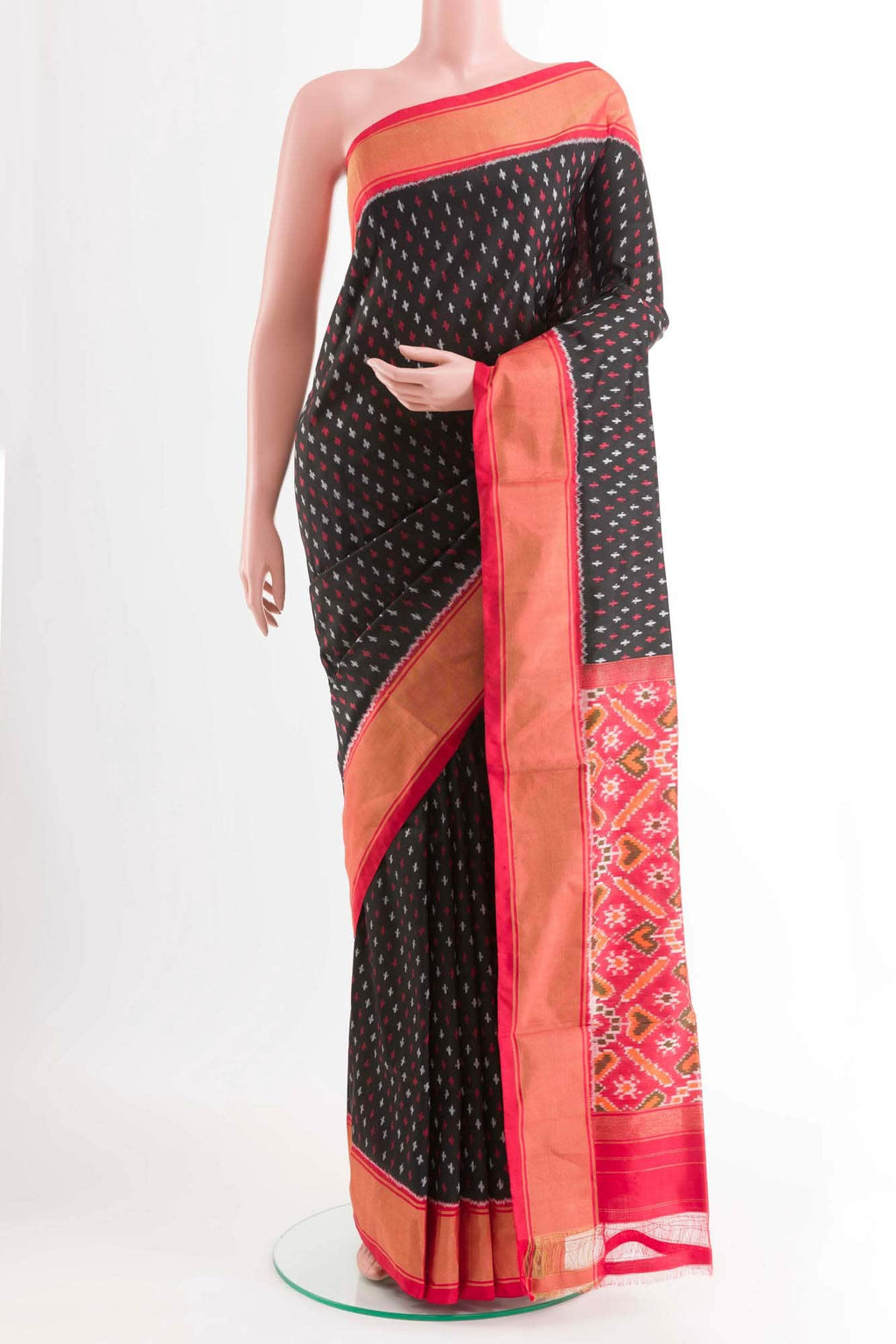 Black Pochampally Silk Saree