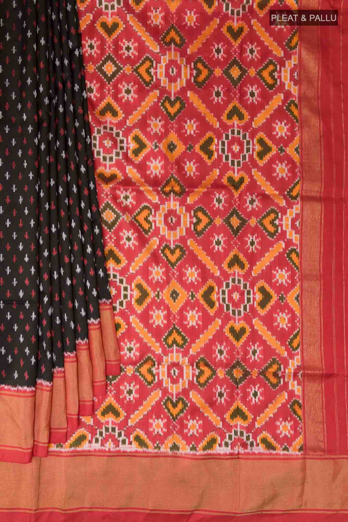 Black Pochampally Silk Saree
