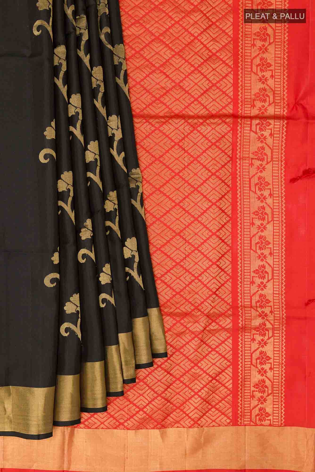 Black Soft Silk Saree