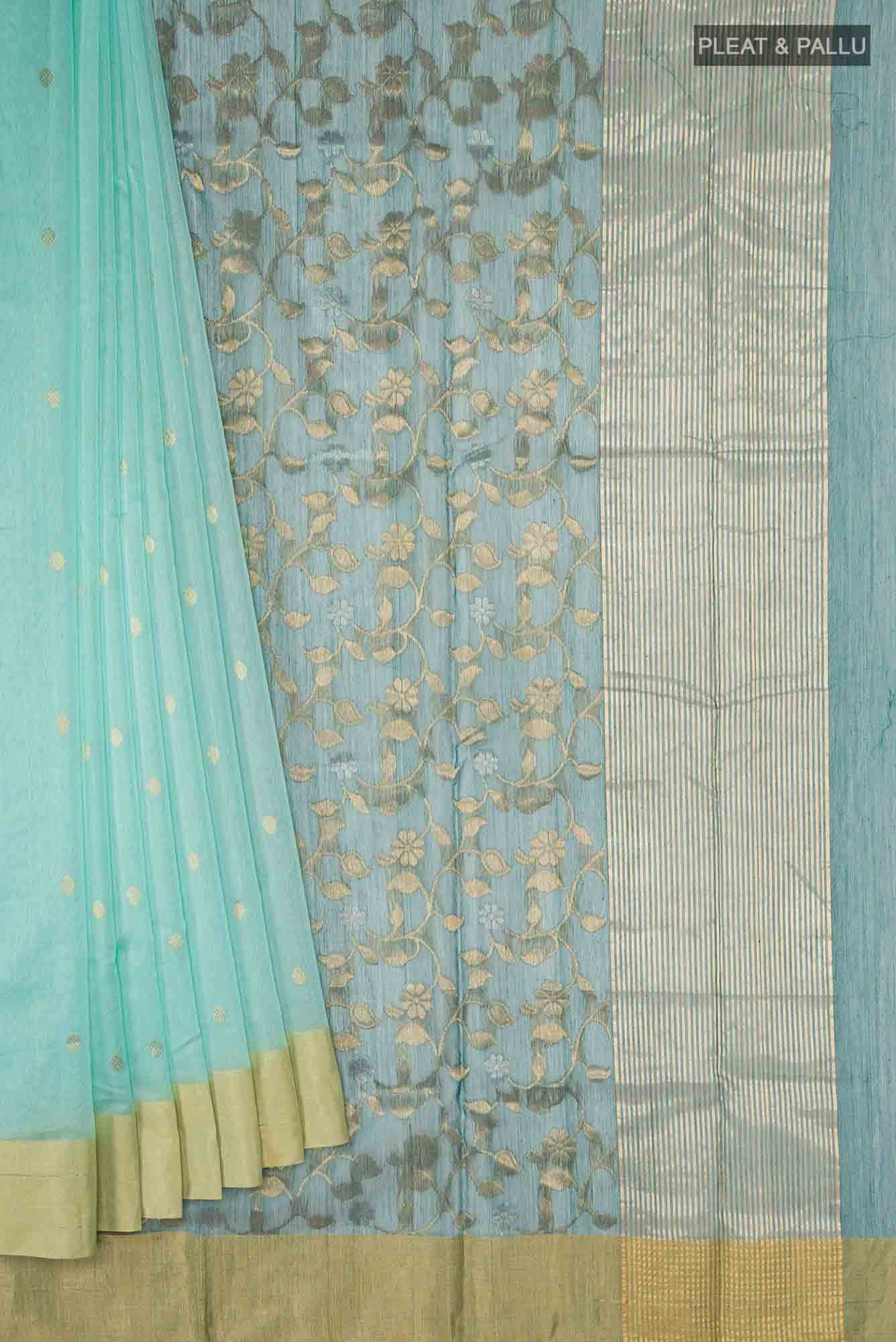 Green Chanderi Silk Cotton Saree