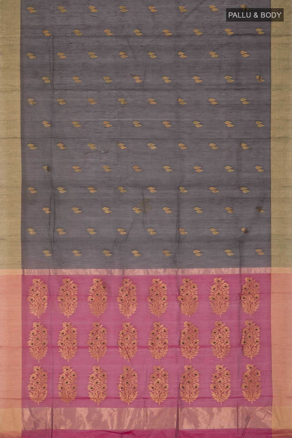 Black Chanderi Silk Cotton Saree