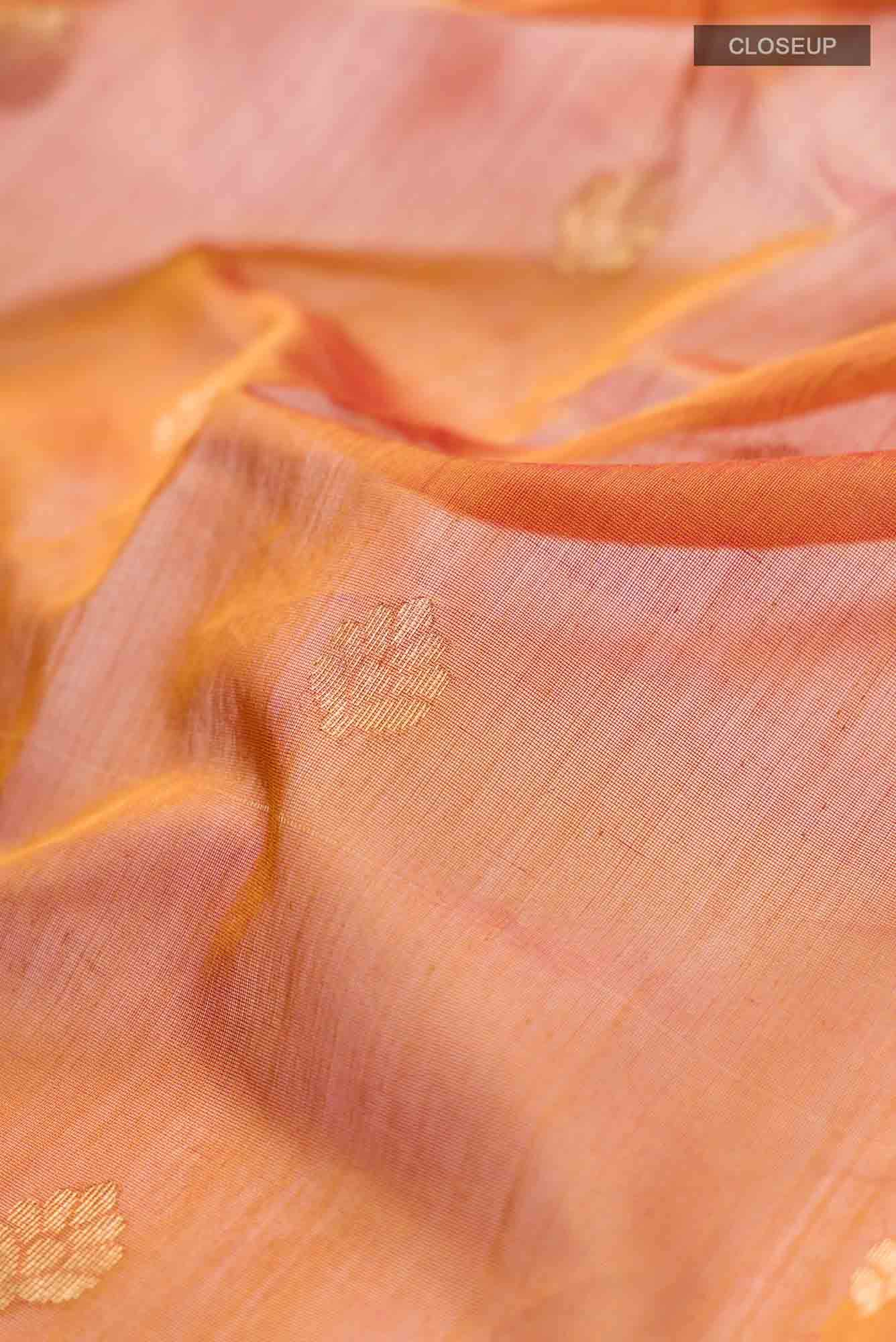 Mustard Chanderi Silk Cotton Saree